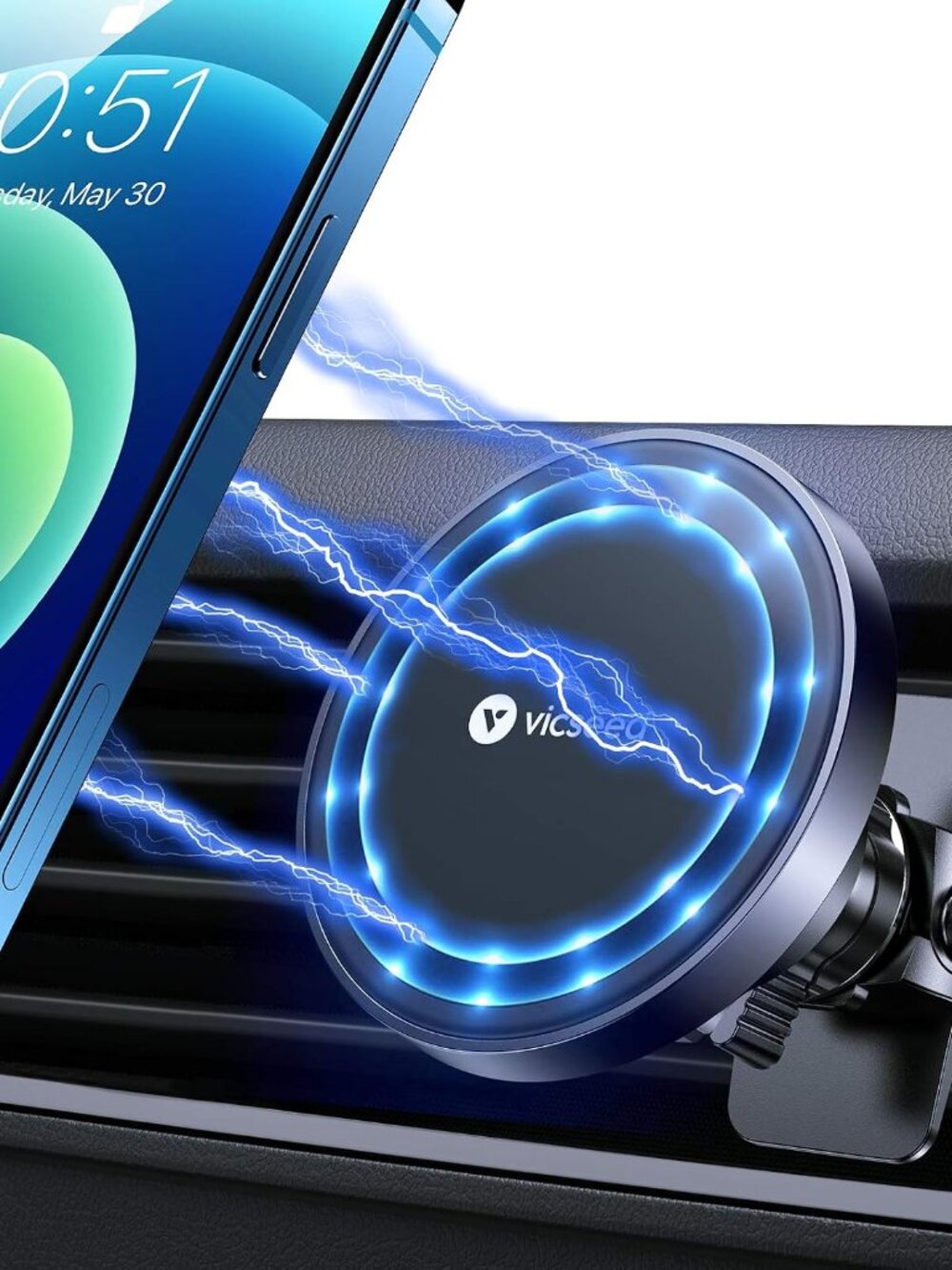 for MagSafe Car Mount [Upgraded Strongest Magnet Power] Magnetic Phone Holder fo
